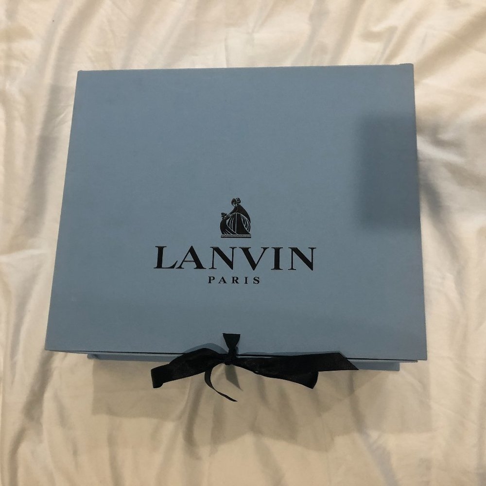 NWT Lanvin nude suede sandals with metal studs - Picture 10 of 15
